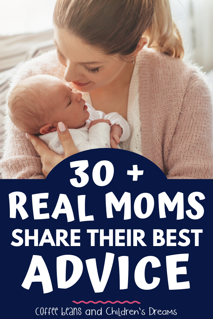Being a new mom can be tough. Check out these tips from moms who have already been their. They share their must have items, along with advice about life, encouragement and how to find humor in motherhood. Are you looking for hacks for surviving new mommy life. Whether this is your first pregnancy or your last these tips are the essentials you need to start out right. #newmom #advicefornewmoms